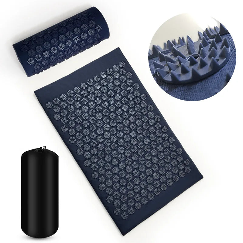 Massager Yoga Mat Cushion Acupressure Massage Mat Sets Spike Fitness Yoga Pilates Relieve Stress Back Pain Applicator Kuznetsov