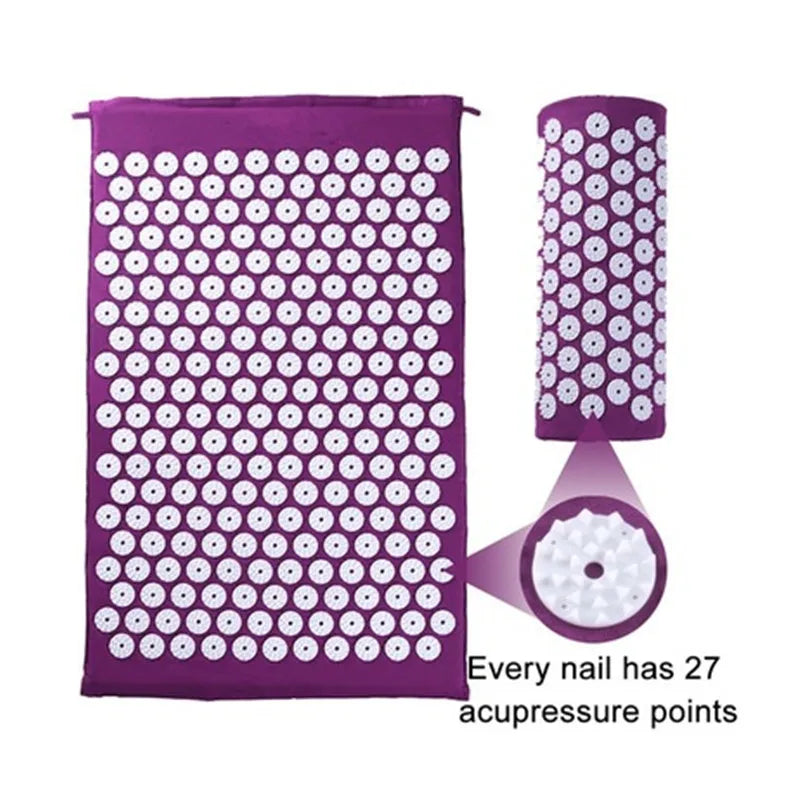 Massager Yoga Mat Cushion Acupressure Massage Mat Sets Spike Fitness Yoga Pilates Relieve Stress Back Pain Applicator Kuznetsov