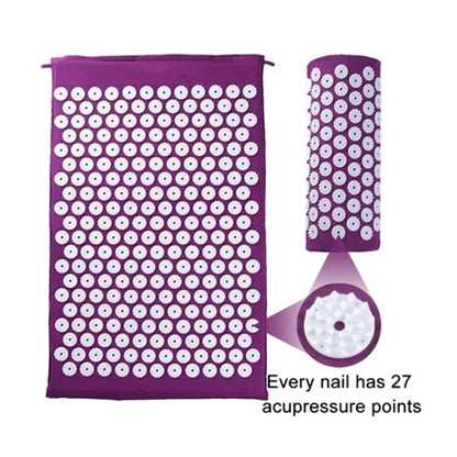Massager Yoga Mat Cushion Acupressure Massage Mat Sets Spike Fitness Yoga Pilates Relieve Stress Back Pain Applicator Kuznetsov